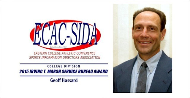 SUNY Oneonta's Geoff Hassard Named ECAC-SIDA College Marsh Award Recipient